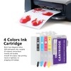 4 Colors Ink Cartridge with Permanent Chip Printer Refill Ink