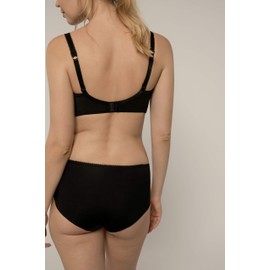 Dorina Celine D17455A Women's Lace Bra with Underwire, Lightly Padded Demi Bra for Large Sizes, Celine-Black (Black V00), 75C