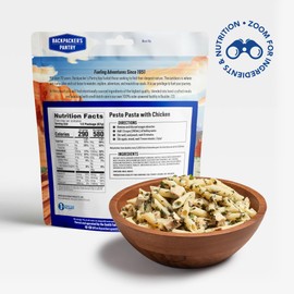 Backpacker's Pantry Pesto Pasta with Chicken | Freeze Dried Backpacking & Camping Food, 1 Count