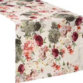 Erwin Müller Table Runner Rose Grey Size 50 x 150 cm