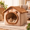 Foldable Pet House for Indoor Resting - Removable Washable Cat