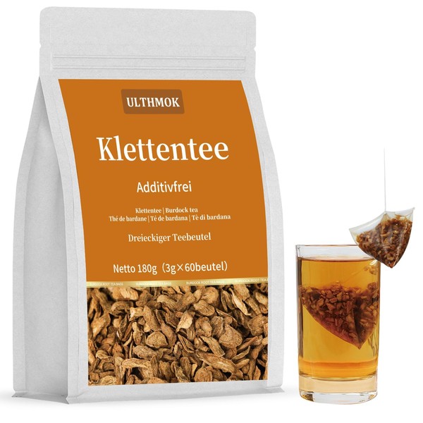 ULTHMOK Burdock Root Tea Bags, Premium Burdock Root Tea, 100%