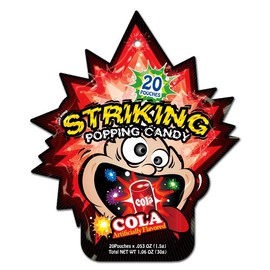 Hong Kong Striking Popping Candy Cola Flavor 20 Pouches 1.06 Oz (30 g)