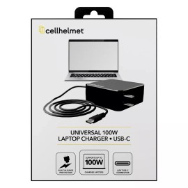 Universal Cellhelmet 100W USB-C Universal Laptop Charger – 9ft Cord - Surge Protected