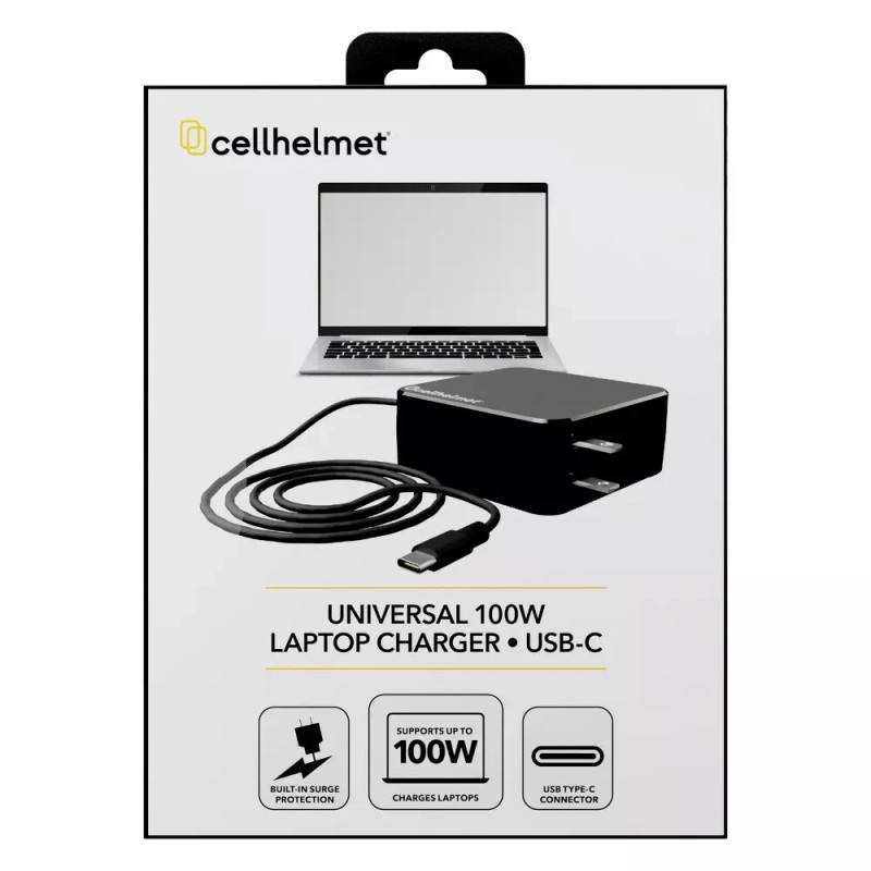 Universal Cellhelmet 100W USB-C Universal Laptop Charger – 9ft Cord
