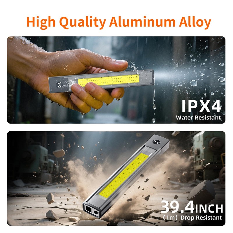 S SHUN CAN DA Magnetic LED Work Light,RechargeableFlashlight,6 Modes Portable