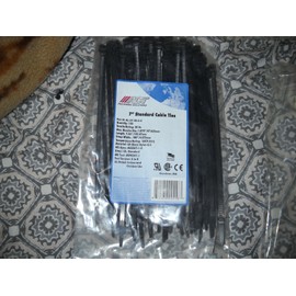 Vision 7" Standard Cable Ties (100 Count Black)