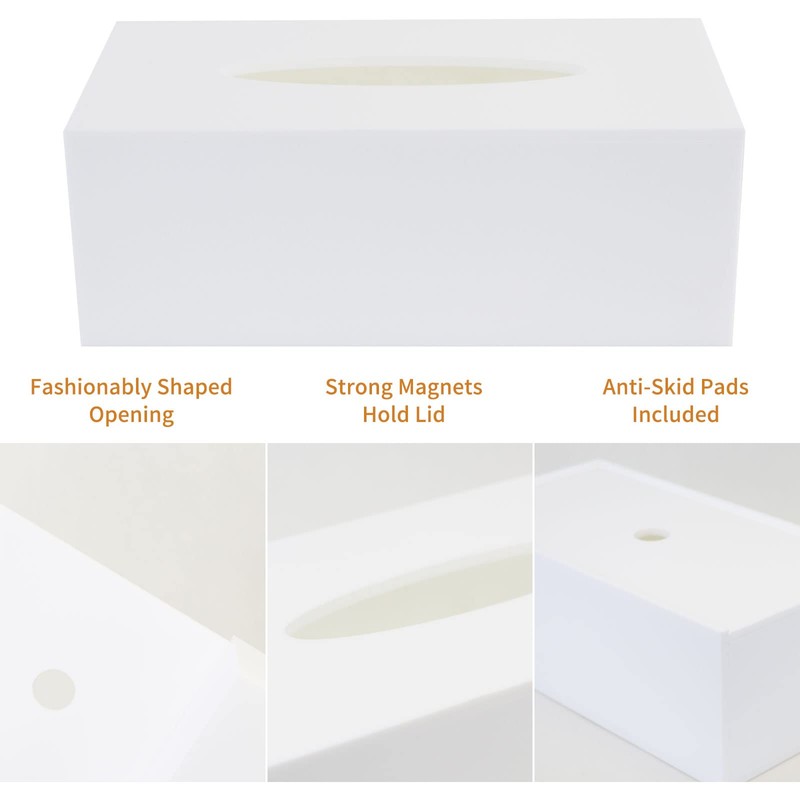 5mm Thicker Acrylic Tissue Box Cover, PITBVO Rectangular Tissue Box