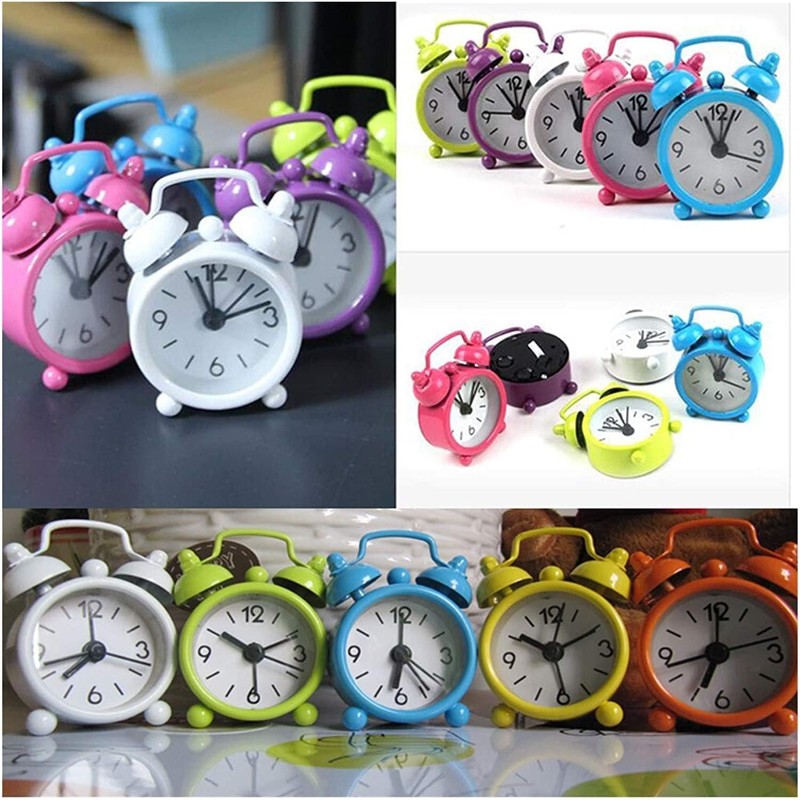 Mini Retro Travel Alarm Clock Creative Metal Digital Alarm Clock