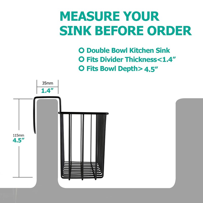 Damita Sponge Holder for Kitchen Sink, Sink Caddy Kitchen Sink