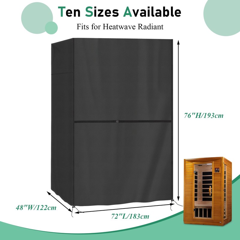 4-Person Sauna Cover Compatible with springspa 4 Person Infrared Sauna