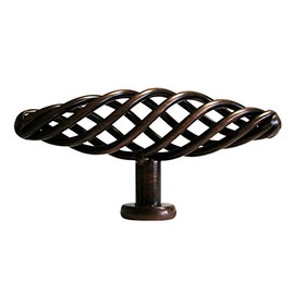5 Pack Oil Rubbed Bronze Oval Bird Cage Birdcage Birds Nest Twist 4" (100mm) Kitchen Cabinet Drawer Pull Knob 8045-100