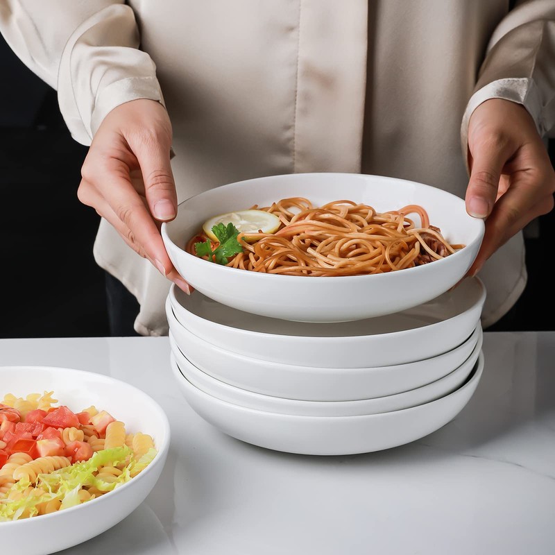 Selamica Ceramic 7.8 inch pasta bowls, 26 Ounce large porcelain