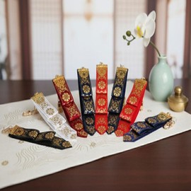 National Museum of Korea Goods Traditional Patterns Daenggi Keyring Gold Leaf Accessories Korean Souvenirs Foreigner Gifts Green / 국립중앙박물관 굿즈 전통 문양 댕기 키링 금박 장신구 한국 기념품 외국인 선물 그린