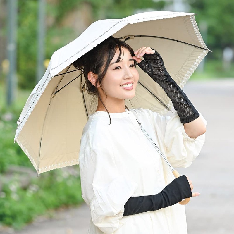Otafuku Glove Summer Arm Cover [100% Cotton Ladies' Fingerless Mesh