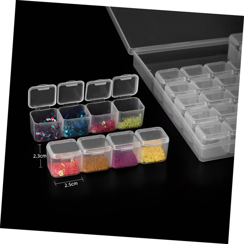 minkissy Box for Storage 56 Sections Glitter Containers Diamond Storage