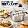 Egg Poacher Pan, Egg Poacher, Stainless Steel, 4 Cups Egg