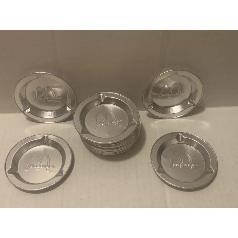 McDonalds Restaurant Vintage New Aluminum Ashtray 3-1/2 Inches 3.5” NOS