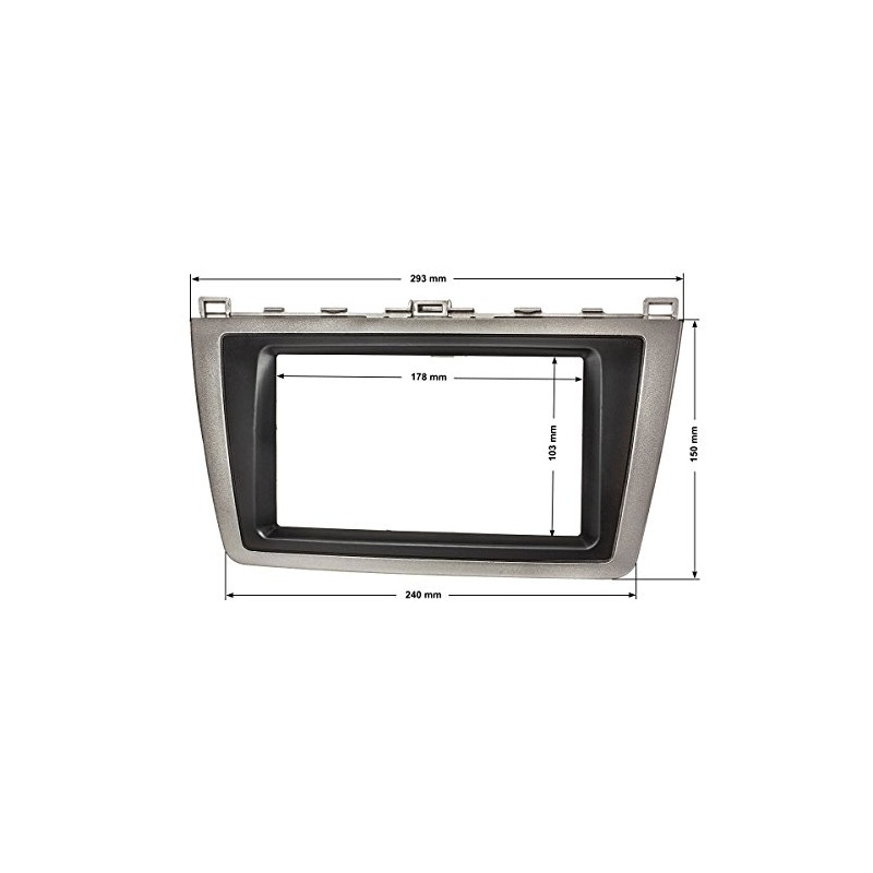 tomzz Audio 2433-014 Double DIN Radio Faceplate Compatible with Mazda
