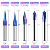 EANOSIC 5PCS CNC Wood Carving Router Bits Set, 1/4'' Shank,