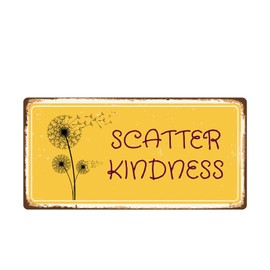 Deerts 2489HS Scatter Kindness - Cartel colgante de aluminio (12,7 x 25,4 cm)