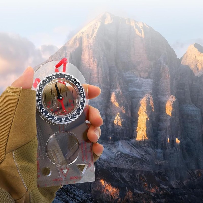 Voarge Navigation Compass Hiking Compass Adjustable Shipping Card Reading Navigation