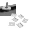 6PCS Aluminum Kayak Adapter Anodized Tight Connection Track Adapter Plates