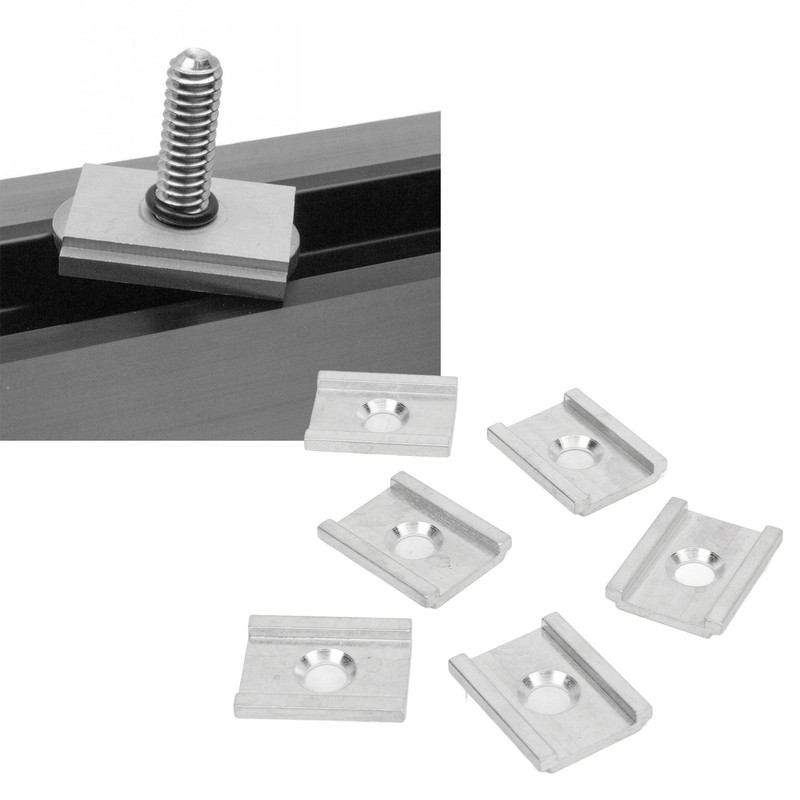 6PCS Aluminum Kayak Adapter Anodized Tight Connection Track Adapter Plates
