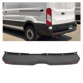 HECASA Rear Bumper Step Cover Compatible with 2015-2024 Ford Transit with Trailer Hitch Bumper Step Plate Panel Plastic (PC) Black Fit Low Roof Vans