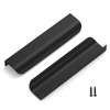 LONTAN Pack of 4 Hidden Cabinet Handles, Black, 160 mm,