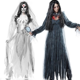 Halloween Costume Ghost Bride Costume Vampire Wedding Dress Cosplay Clothes Black / 할로윈 코스튬 유령신부 의상 뱀파이어 웨딩드레스 코스프레 옷 블랙