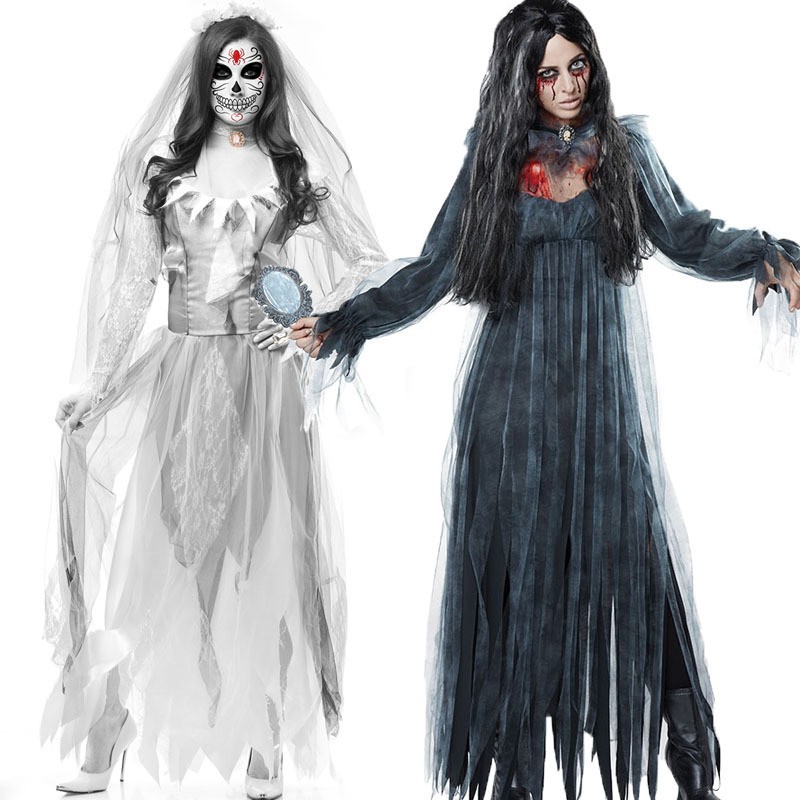 Halloween Costume Ghost Bride Costume Vampire Wedding Dress Cosplay Clothes