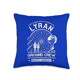 Homesick Alien Lyran Starseed Earth Mission Ground Crew Throw Pillow, 16x16, Multicolor