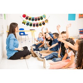 HEYINSHEN Back to School Banner Decorations - Welcome Back to School Pencils Banner - First Day of School Classroom Decorations - First Day of School Party Decorations for Classroom School Teacher Office