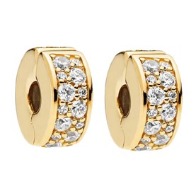 Rimgoris 925 Sterling Silver Women Bracelets Necklace Clear Pav Yellow Clips Women Bracelet Glod Charm Mother's Day with Zirconia