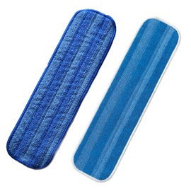 Eoct (E.oct) MQ Duotex Climate Smart 99% Bacteria Removal Scandinavian Commercial Heavy Duty Microfiber Mop Replacement Cloth Replacement 18.5 inches (47 cm) Wide White Blue 1 Piece Each Color Set of