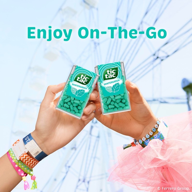 Tic Tac Wintergreen, On-the-Go Breath Mints, Pocket-Sized Mints, 100 pieces,