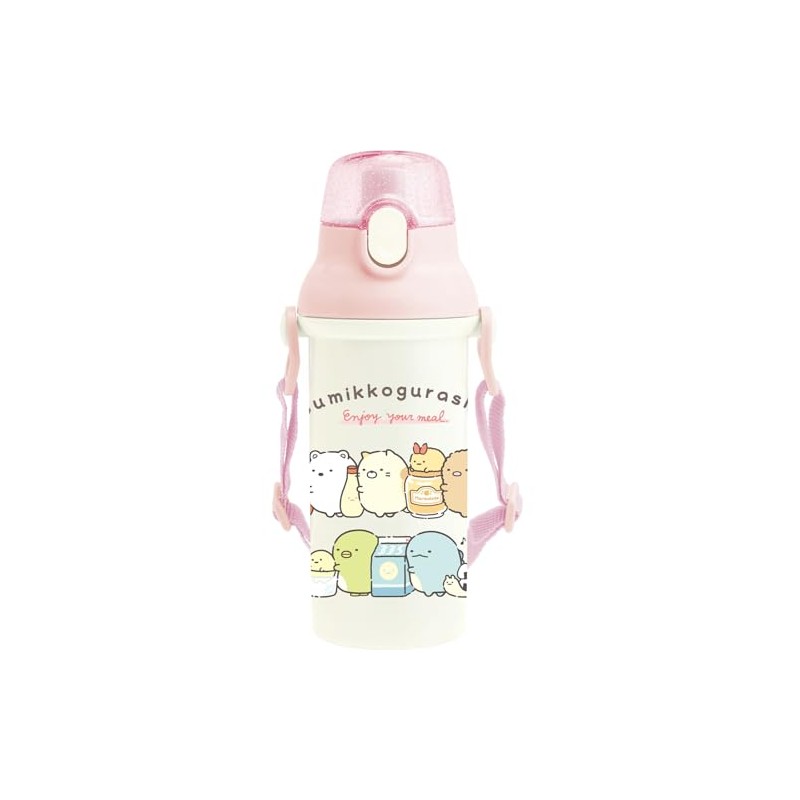 San-X Sumikko Gurashi Direct Water Bottle, Pink KA28401 H210 x