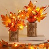 [2-Style & Light Timer] 2 Pack 13 Inch Fall Decor