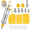 Dessert Decorating Syringe, Stainless Steel Dessert Syringe Kit Baking Tools,