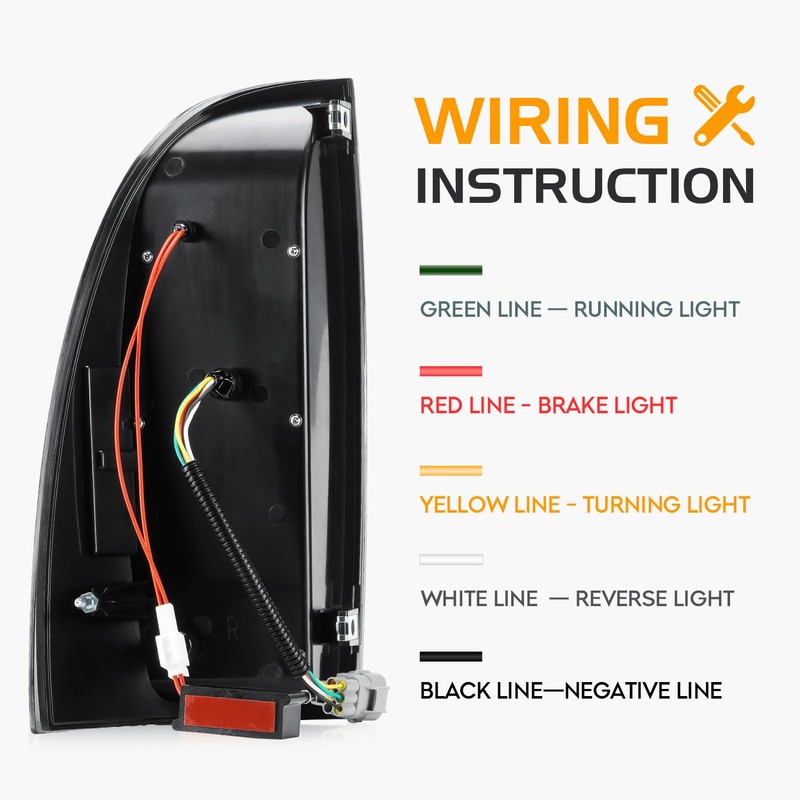 LED Tail Light + 3rd Brake Light Kit Fit for