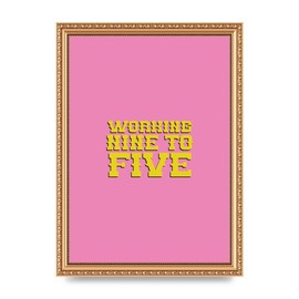 Lithobee - Nine To Five Dolly Parton - Printed Wall Art Design in Sizes A2, A3 & A4 Framed in a Stylish Quality Coloured Frame or Unframed (A4 Gold Ornate Frame)