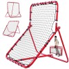 Baseball Rebounder Net 3.8×4.5 FT Volleyball Pitchback 14 Adjustable Angles