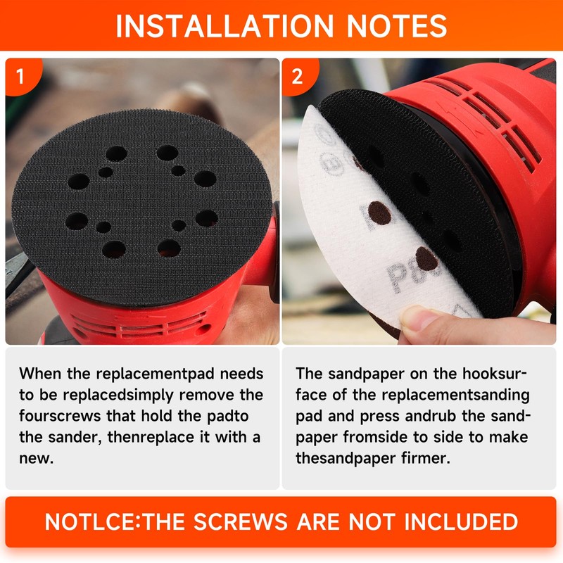 STEBRUAM 2 x 5 Inch 8 Holes 4 Screws Grinder