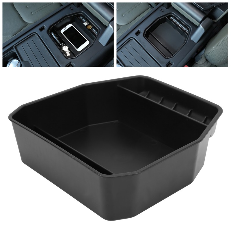 Armrest Storage Box Tray with Non Slip Liner Replacement for