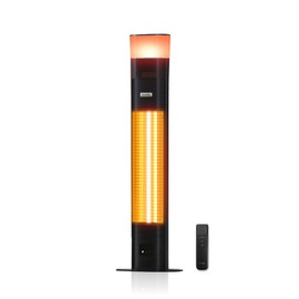 Frivibe Electric Infrared Patio Heater, Built-in Speaker & 16-color Mood Lights, 43 inch, IP65 Waterproof, 24H Timer, 1500W, Sleek Aluminum Unibody, Creates a Warm & Vibey Atmosphere Outdoor/Indoor
