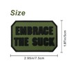 uuKen Embrace The Suck Funny PVC Rubber Tactical Hook Patch