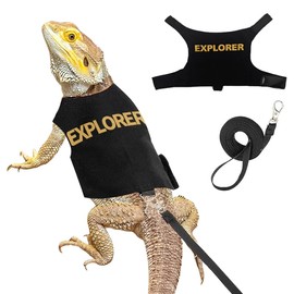 Bearded Dragon Harness and Leash-Bearded Dragon Clothes Lizard Accessories Stuff for Escape Proof Small Animal Reptile Adjustable Harness and Leash Rope for Walking Outdoor