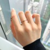 ATUP Pearl Rings for Women, Rose Gold Plated Silver Pearl