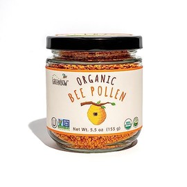 Greenbow Organic Bee Pollen - 100% USDA Certified Organic, Non-GMO, Halal, Kosher Certified, GMP, Pure & Natural Bee Pollen - Superfood Packed with Pr